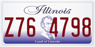 IL license plate Z764798