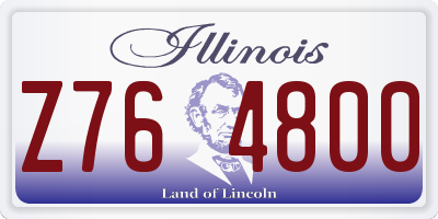 IL license plate Z764800