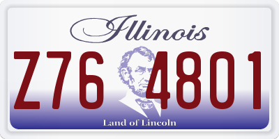 IL license plate Z764801