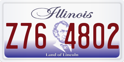 IL license plate Z764802