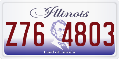 IL license plate Z764803