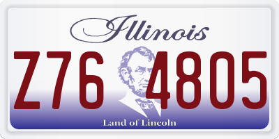 IL license plate Z764805