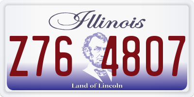 IL license plate Z764807