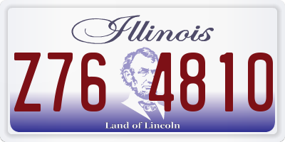 IL license plate Z764810
