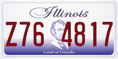 IL license plate Z764817