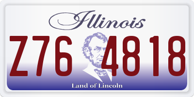 IL license plate Z764818