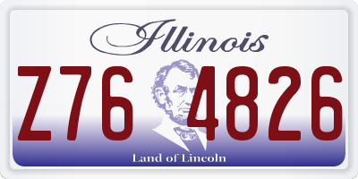 IL license plate Z764826