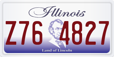 IL license plate Z764827