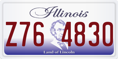 IL license plate Z764830