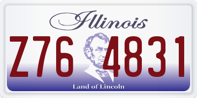 IL license plate Z764831