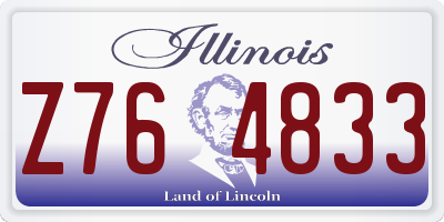IL license plate Z764833