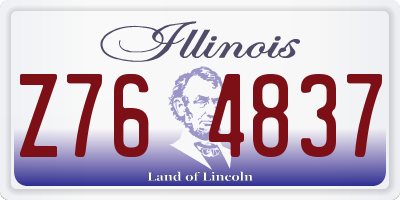IL license plate Z764837