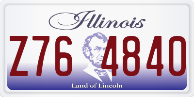IL license plate Z764840