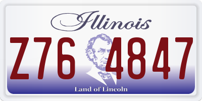 IL license plate Z764847