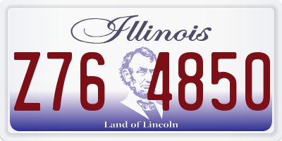 IL license plate Z764850