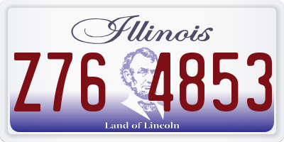 IL license plate Z764853