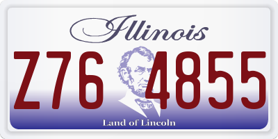 IL license plate Z764855