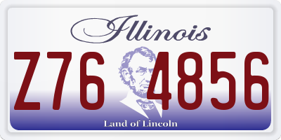 IL license plate Z764856