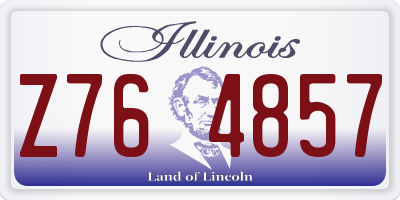 IL license plate Z764857