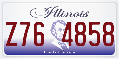 IL license plate Z764858
