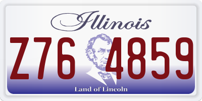 IL license plate Z764859