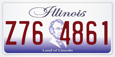 IL license plate Z764861