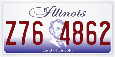 IL license plate Z764862