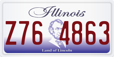 IL license plate Z764863