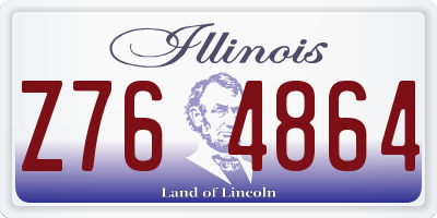 IL license plate Z764864