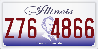 IL license plate Z764866
