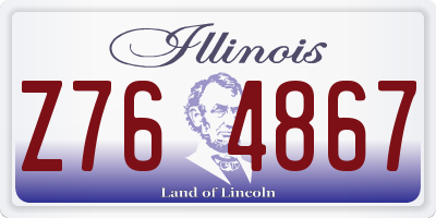 IL license plate Z764867