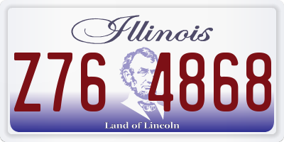 IL license plate Z764868