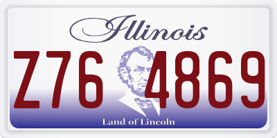 IL license plate Z764869