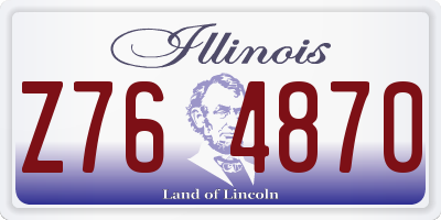 IL license plate Z764870