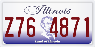 IL license plate Z764871