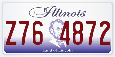 IL license plate Z764872