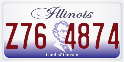 IL license plate Z764874