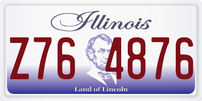 IL license plate Z764876