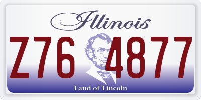 IL license plate Z764877