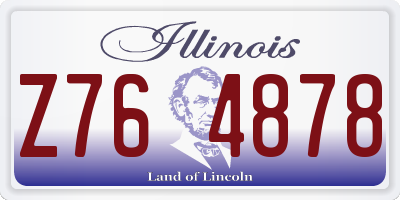IL license plate Z764878