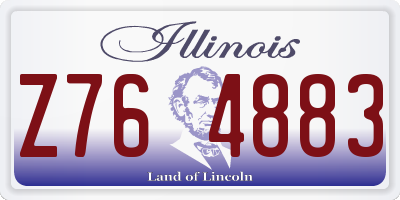 IL license plate Z764883
