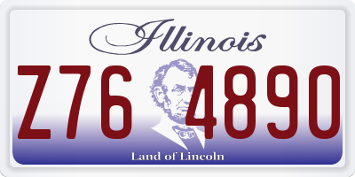 IL license plate Z764890