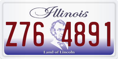 IL license plate Z764891