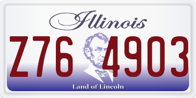 IL license plate Z764903