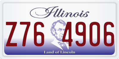 IL license plate Z764906