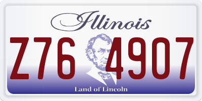 IL license plate Z764907