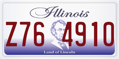 IL license plate Z764910