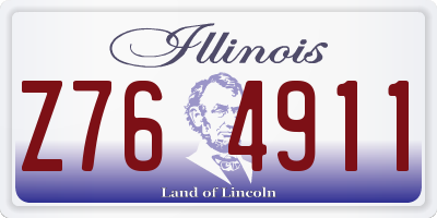 IL license plate Z764911