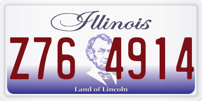 IL license plate Z764914