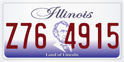 IL license plate Z764915
